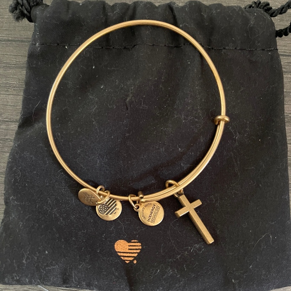 Alex and Ani Gold Cross Bracelet